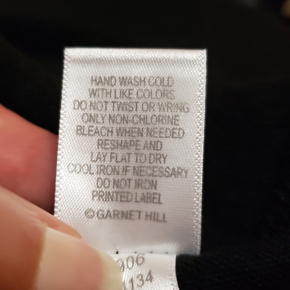 Garnet Hill Classic Black Short Sleeve Tee - Picture 7 of 8